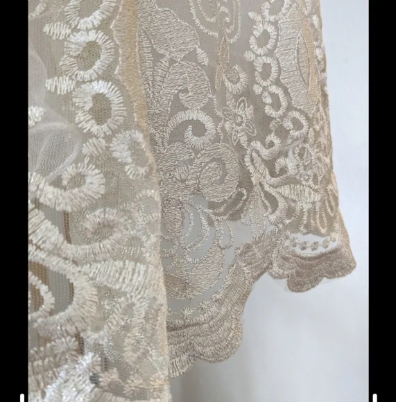 Chi Chi London Premium Metallic Lace Midi Prom Dress with Gold Accents, Lined - Picture 4 of 11